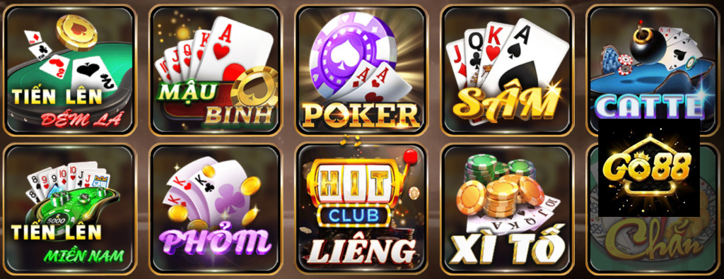 So sánh Go88 Và Hitclub về Sự đa dạng số lượng trò chơi bài
