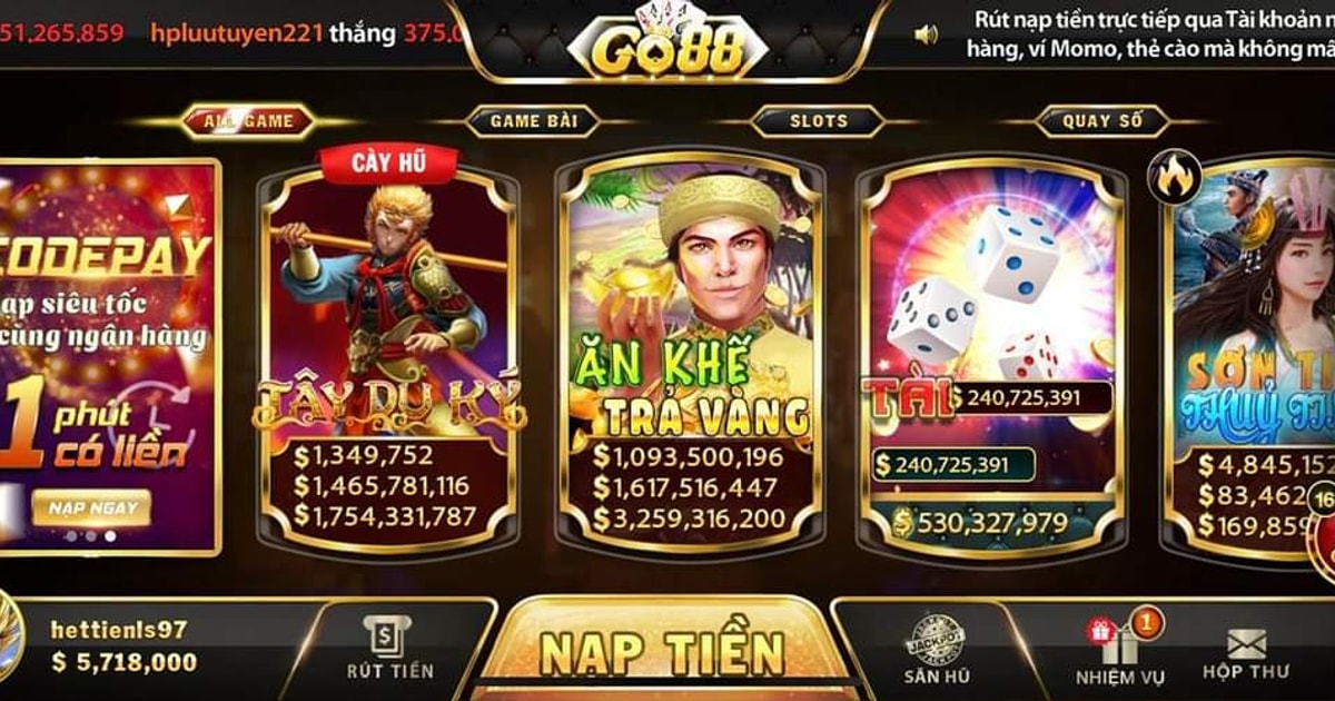 Kho game Go88 update thường xuyên
